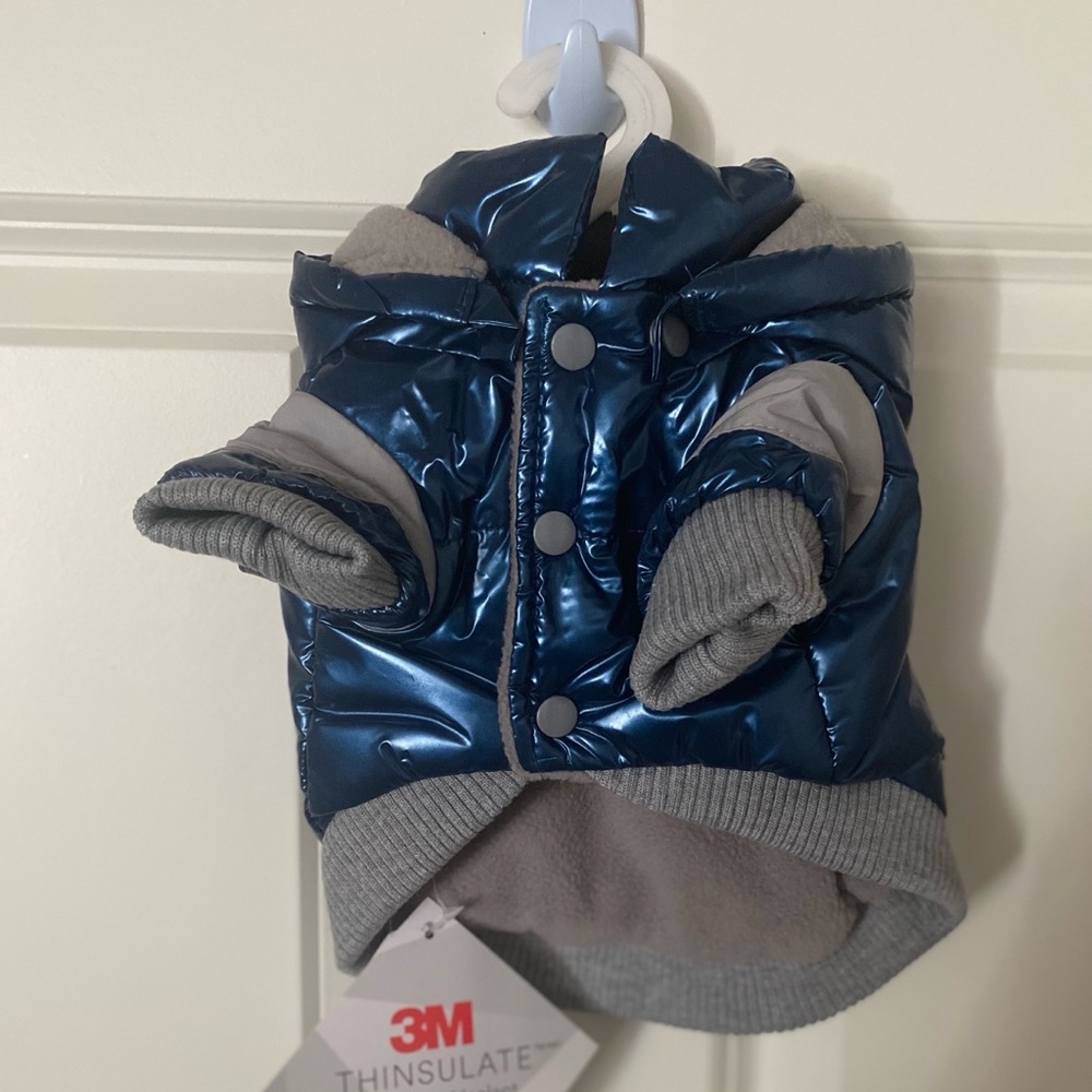 Pet Life Aspen Dog Ski Jacket Metallic Blue 3M XS - Picture 2 of 6